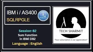 Sum function in db2 sql  | SQLRPGLE | ibmi training | sqlrpgle as400 | db2 | db2 view