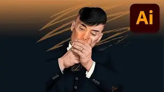 Thomas Shelby Vector Portrait in Adobe Illustrator | Vector Art | Speed Art | วาดรูปด้วย Illustrator