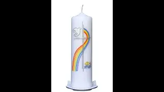 Make a christening candle DIY christening candle rainbow