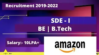 Amazon Off Campus Drive For 2022 Batch | Amazon Recruitment 2021 | Amazon Hiring 2020 2019 Batch