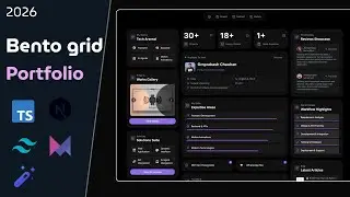 New Portfolio Bento Grid Website Using Next.js, Magic UI | Modern Developer Portfolio