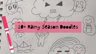 10+ Rainy Season Doodles | Easy and Cute #art #easycutedoodles #monsoon #rainyart #rainydoodles