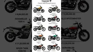 Triumph classic bikes and price list #triumph #classicbikes #royalenfield #scrambler #bikes #launch