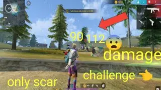 😱Only scar challenge # free fire max # mv gamer # amazing slow rank gam play video