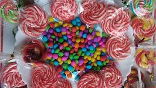 Yummy Round Lollipop Chocolate ASMR || KitKat chocolates ASMR ||