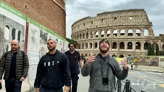 Preaching to tourists at the Roman colosseum and beyond in Rome, Italy