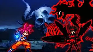 Goku SSJ God V2 (New) VS Asta Final MG9 (all form) in Jump Force Mugen