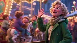 Lina und Tom besuchen den Weihnachtsmarkt - Kurzgeschichte 