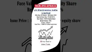 📢 LG Electronics India IPO Update #IPOAlert #StockMarketNews  #ShareMarketUpdate #InfoदीTalk