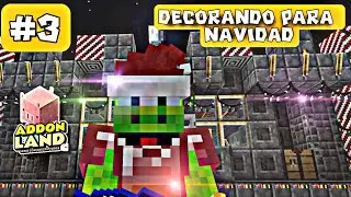 #3 DECORANDO LA CASA CASTILLO PARA NAVIDAD /ADDONLAND SERVER CON ADDONS Y SUBS #minecraftbedrock