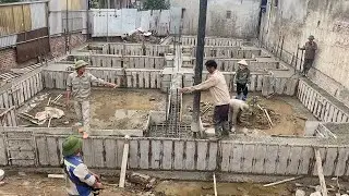 Construction technology for high-rise building foundation beam systems to prevent landslides