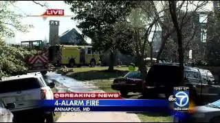 Massive 4-alarm fire destroys $9M mansion in Annapolis; residents unaccounted for