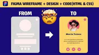 Portfolio Card Design using Figma | Wireframe + Design + Code(HTML&CSS) | 2024