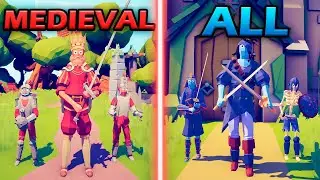 MEDIEVAL TEAM vs ALL FACTIONS - Totally Accurate Battle Simulator TABS