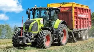New Axion810 et Schuitemaker Rapide580 - Ensilage &agrave; l'Autochargeuse