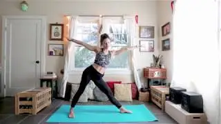 45-min Evening Yoga Class with Moon Salutations {Chandra Namaskar}