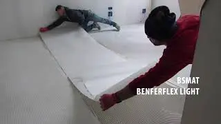 Applicazione della membrana desolidarizzante BSMAT e del adesivo flessibile leggero BENFERFLEX LIGHT