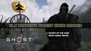 Sly Hunter's Forest Sakai Banner / Sunset of the Kuge Horse Armor [Ghost of Tsushima Iki Island]