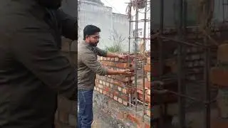 Column or Bricks ?what should we build first. phele kya banae column ya brick #construction #home