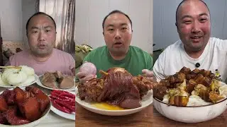 Yummy #120 : Eat pig brain belly pork, bone head pig🐷,Noodles🍜..#belly #eatingshow #mukbang #food 