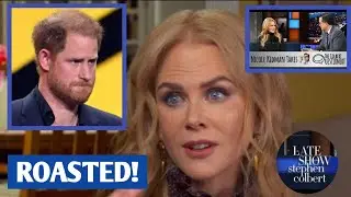 Nicole Kidman COMPLETELY ROAST Harry's Royal Title As She Takes The Colbert QuestioNert