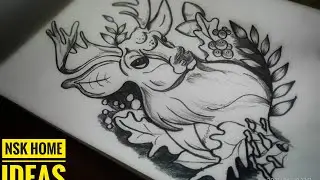 Pencil Drawing|How to draw Deer in easy steps advanced drawing tutorial|How to draw a Deer|Deer Draw