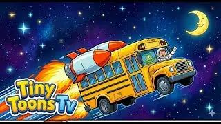 Wheels on the Bus Space Version 🚀| Space Song for Kids | Nursery Rhymes & Kids Songs | Tiny Toons Tv