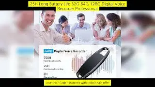 25H Long Battery Life 32G 64G 128G Digital Voice Recorder Professional