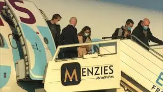 Eurowings Discover inaugural flight to Namibia landed at Hosea Kutako International Airport - NBC