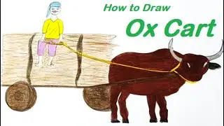 How to Draw Ox Cart Step by Step||Ox Cart Drawing||Wali Drawing For All
