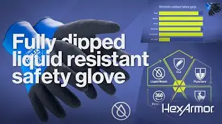 Dry fully dipped thin flexible safety glove - high dexterity Helix&reg; Series 3070 by HexArmor&reg;