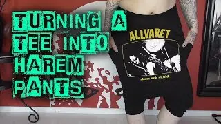 Turning a tee into harem pants