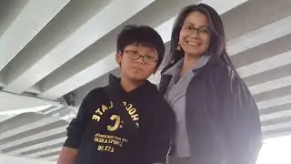 NANAY & SON WALKING AT EAST COAST BOARDWALK / QUARRY BAY NORTHPOINT