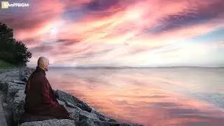 Mind clearing waves and moktak sound [12hr] | Sound of a wooden percussion | Sound Effect Temple