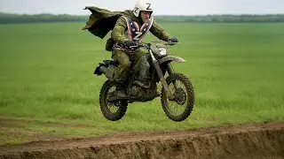 Russian Evel Knievel Attempts Tank Ditch Jump