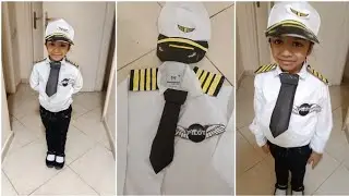 My little Pilot ||pilot costume for fancy dress||#aviation #pilot #SuperShots#craft ||Paper tie||l