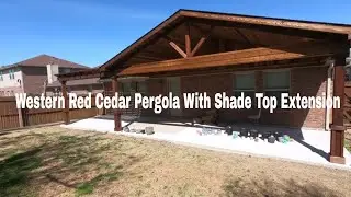 Western Red Cedar Pergola With Shade Top Extension