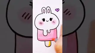 How to Draw a cute Rabbit Icecream  | Easy Step-by-Step Drawing for Kids & Beginners