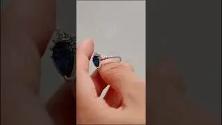 Elegant Royal Blue Gemstone Ring for Women | Carrot Cut Anniversary Gift for Her