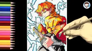 SPEED DRAWING ZENITSU [KIMETSU NO YAIBA] | HOW TO DRAW ZENITSU | DEMON SLAYER