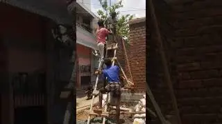 Lintel  level reinforcement/  lintel beem and slab Sun side slabs / house centring work staircase