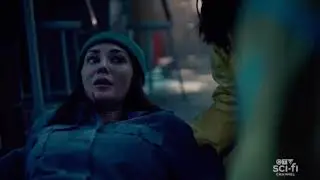 Wynonna Earp | season 4 |  Lab scene | Melanie Scrofano, Martina Ortiz-Luis & Kat Barrell