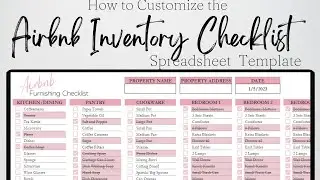 How to Customize the Airbnb Inventory Checklist Excel Spreadsheet Tutorial