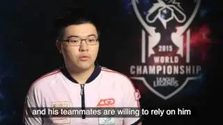 LGD Mid laner GODV gives his opinion on Bjergsen | pre TSM vs LGD match at S5 Worlds