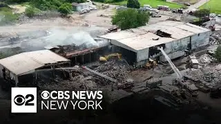 Residents concerned after fire destroys recycling facility on Long Island
