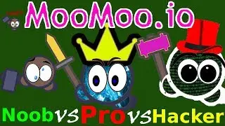 PRO VS NOOB VS HACKER IN MOOMOO.IO by LeeZY | MooMoo.io NEW SANDBOX  iXPLODE Cookieguy