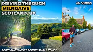 Driving Through Milngavie Scotland Scenic Scottish Town Tour
