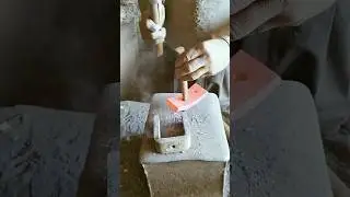 Expanding a Hole in Hot Iron Sheet | Red-Hot Metal Hole Enlargement Technique 🎉 #handmade #craft