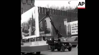 SYND 30 4 69 MAY DAY WORKER PARADES IN MOSCOW
