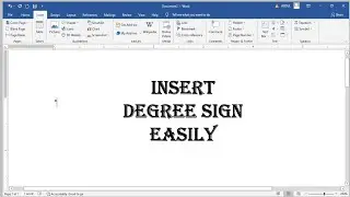 Degree sign | How to insert degree sign in ms word | @msoffice-307